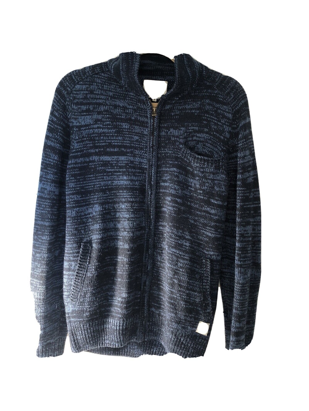 BellField Britain 🇬🇧 Zippered Long Sleeve Blue Sweater Medium